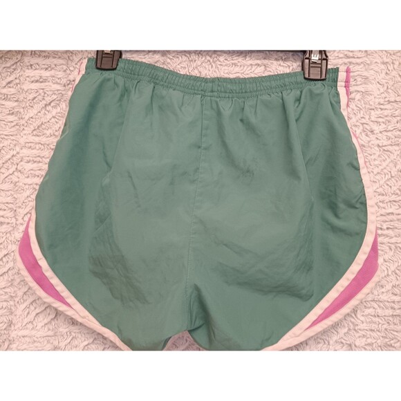 Nike DriFit Womens Lined Running Shorts Size large PinkGreen Athletic - Picture 2 of 4